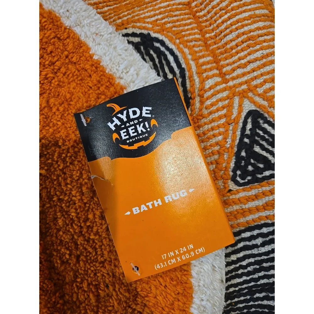 Hyde And Eek! Pumpkin Bath Rug New With Tags Nice Size (C-38)